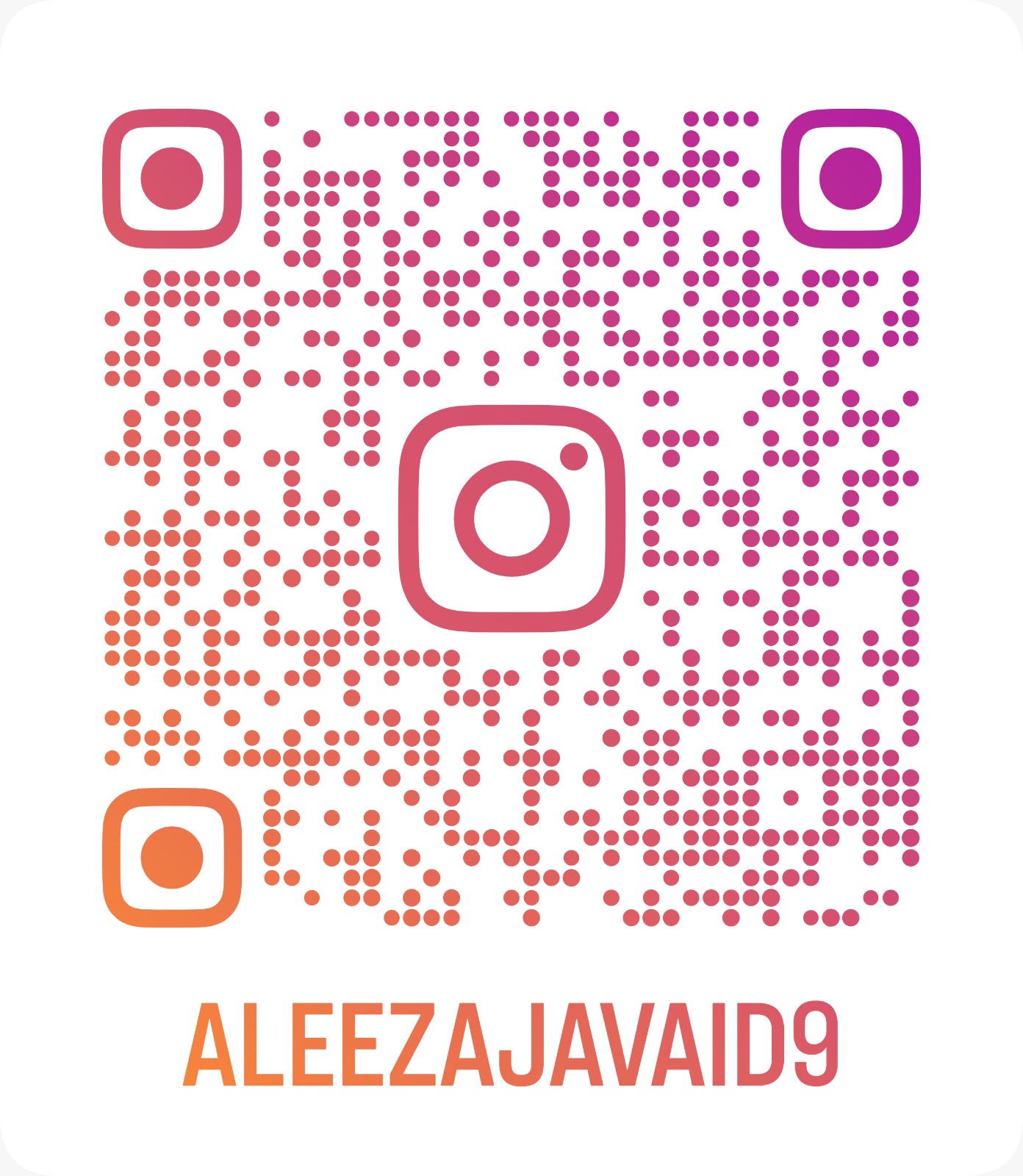 Instagram QR code for Aleeza Javaid