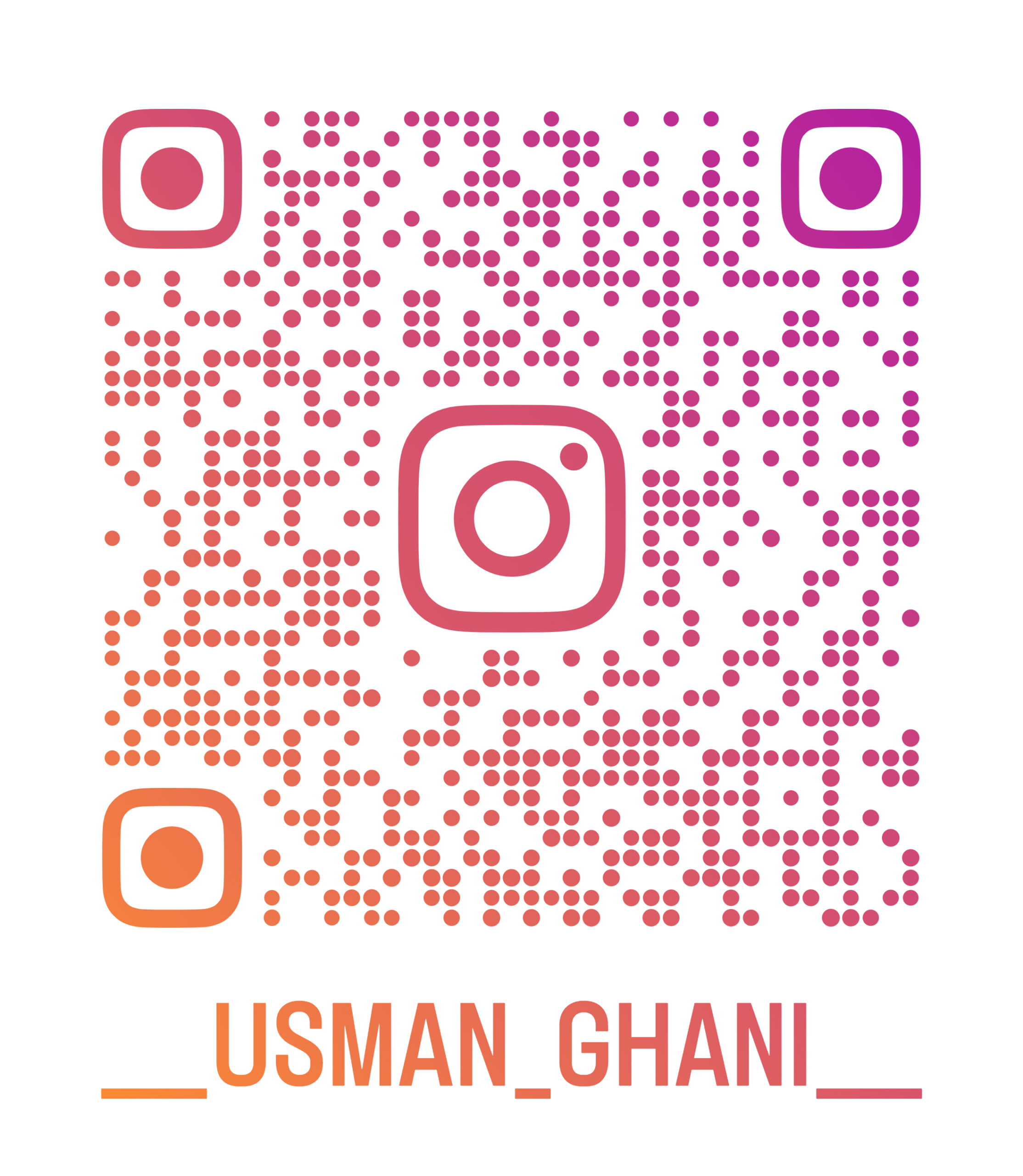 Instagram QR code for Usman Ghani